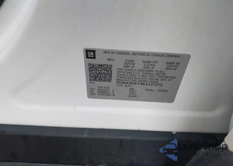 2019 Chevrolet Equinox Lt from USA, damaged, VIN 2GNAXKEV4K6127271